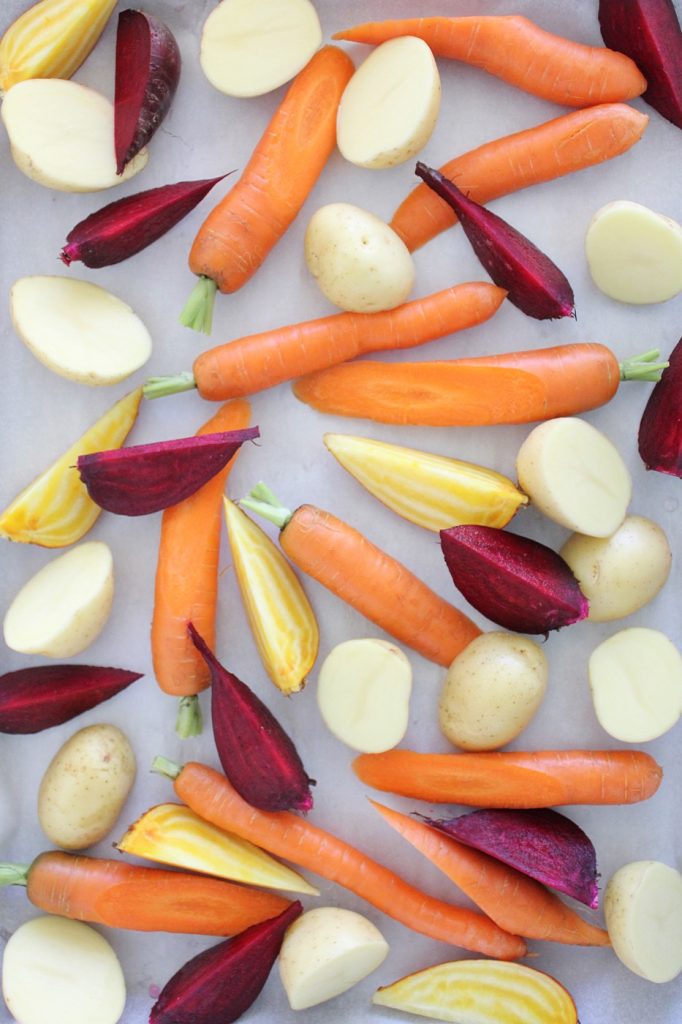 Roasted Veggies with Italian Salsa Verde