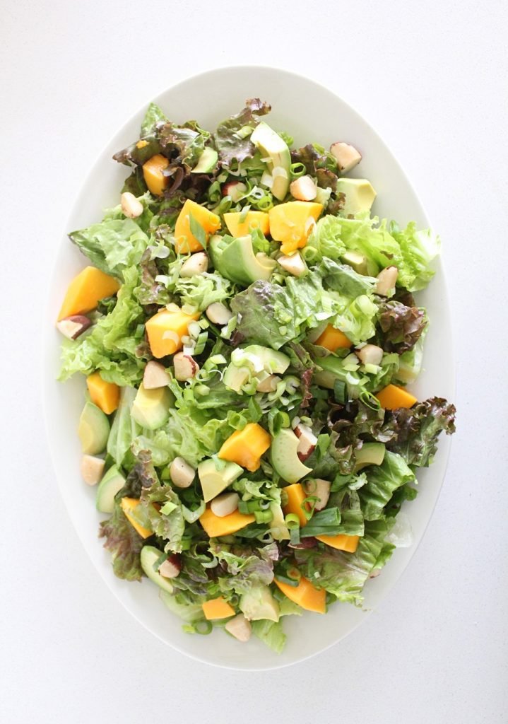 Green Salad with Papaya and Avocado