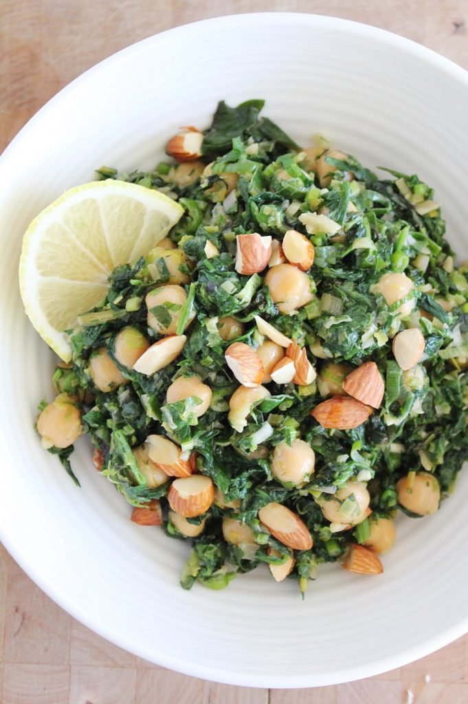 Lemony Greens with Chickpeas