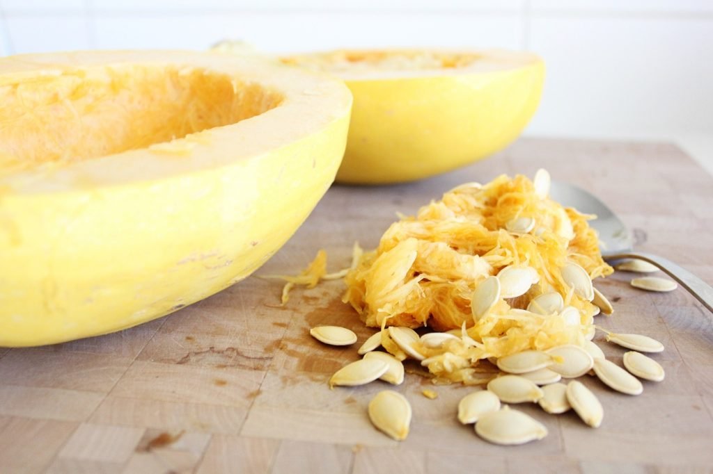 Garlicky Kale and Spaghetti Squash Pasta