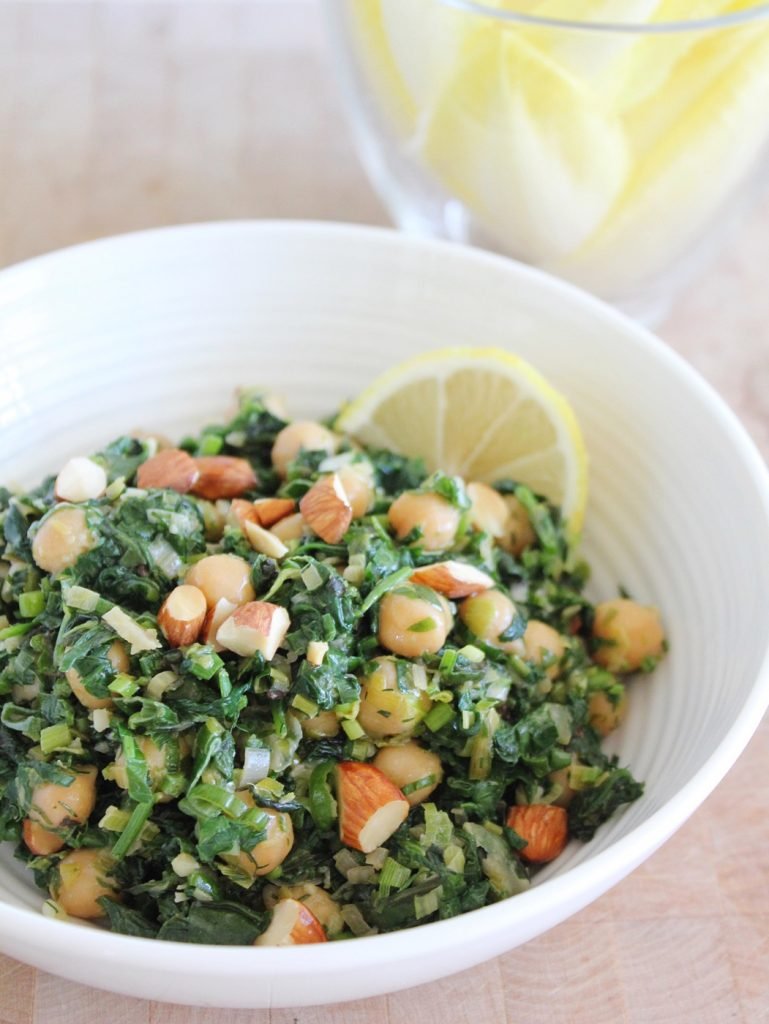 Lemony Greens with Chickpeas