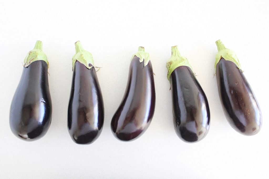 Roasted Whole Eggplant with Tahini and Fresh Herbs