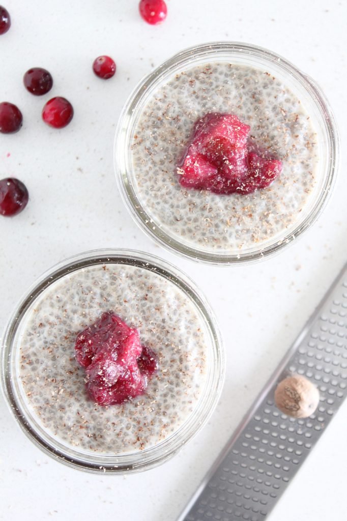 Warm Eggnog Chia Pudding