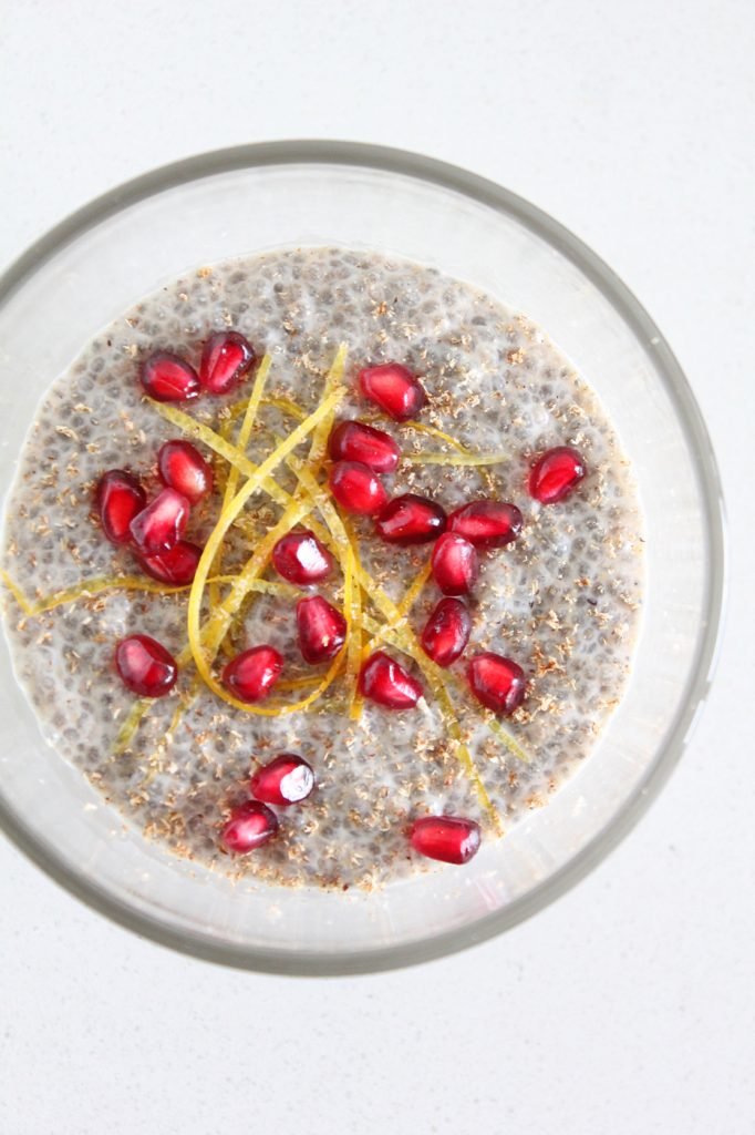 Warm Eggnog Chia Pudding