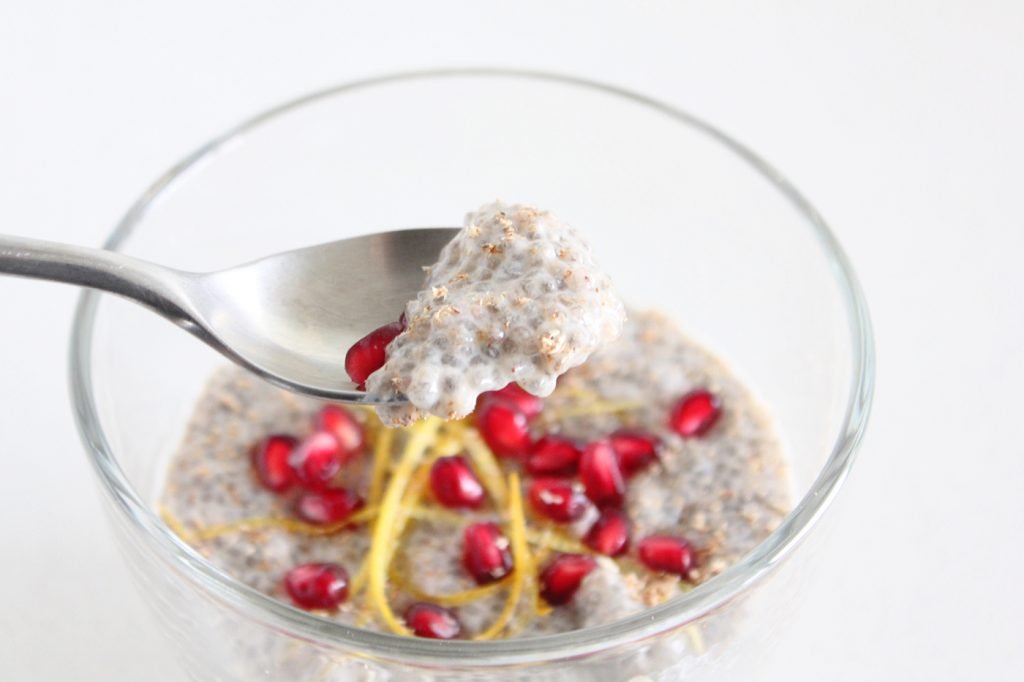 Warm Eggnog Chia Pudding